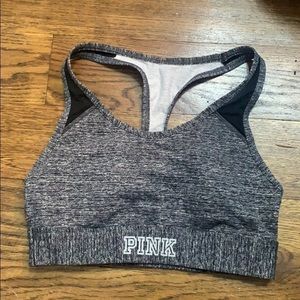 Victoria’s Secret PINK dark gray padded sports bra